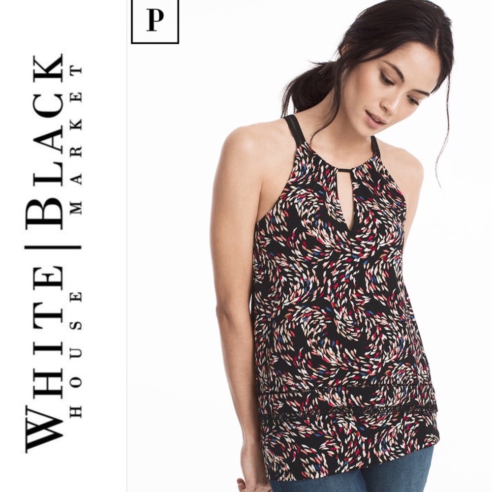 WHBM swingy layered sleeveless top, Med Petite